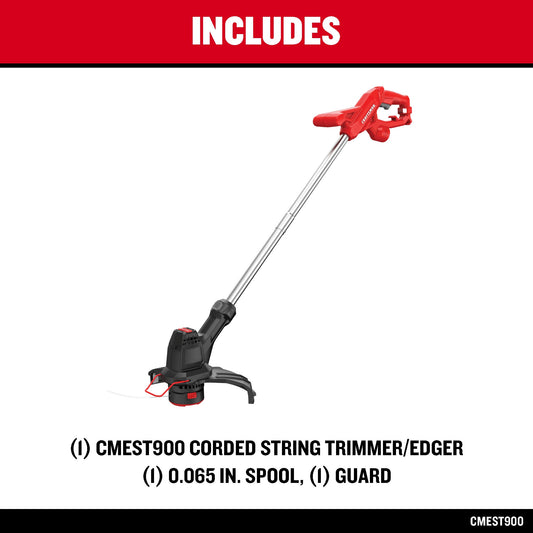 CRAFTSMAN 12-in Straight Shaft Corded Electric String Trimmer