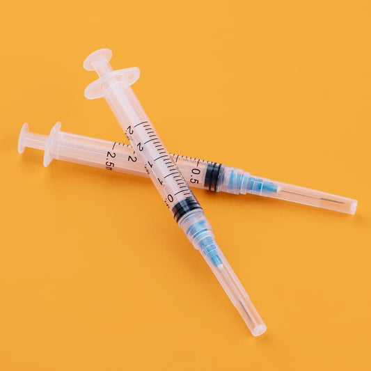 Disposable 2ml Syringe with 23Ga 1.0 Inch Needle, Each Individually Wrapped Pack of 20