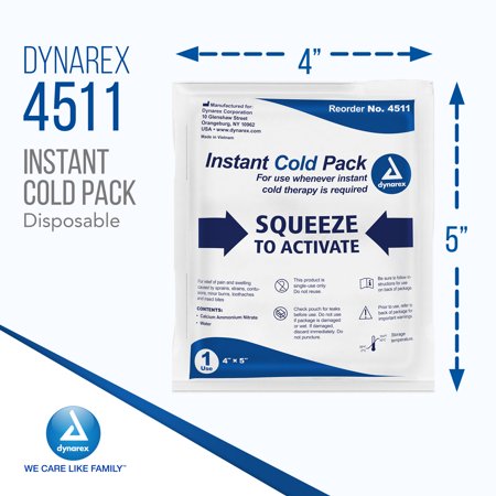 Dynarex Disposable Ice Packs for Injuries - 24 Pack