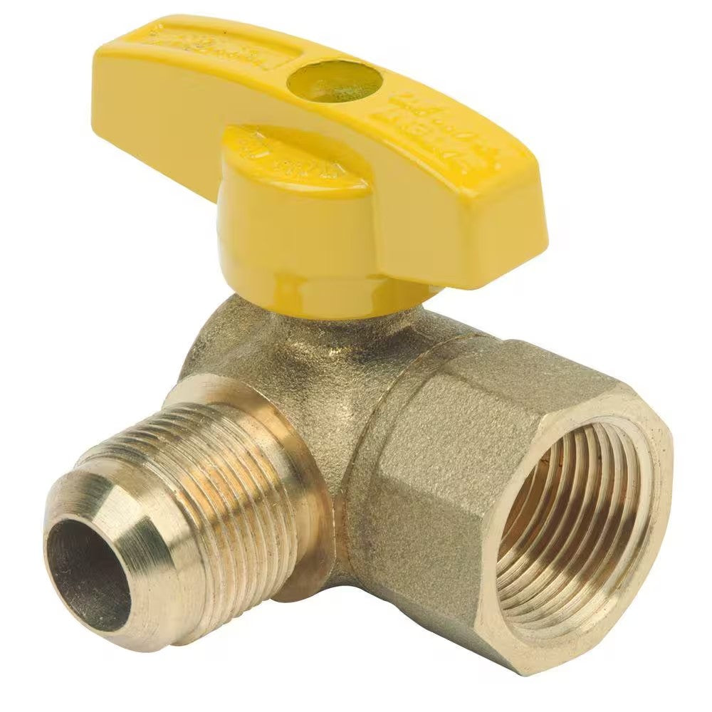 5/8 in. OD Flare (15/16-16 Thread) x 3/4 in. FIP Angle Gas Ball Valve