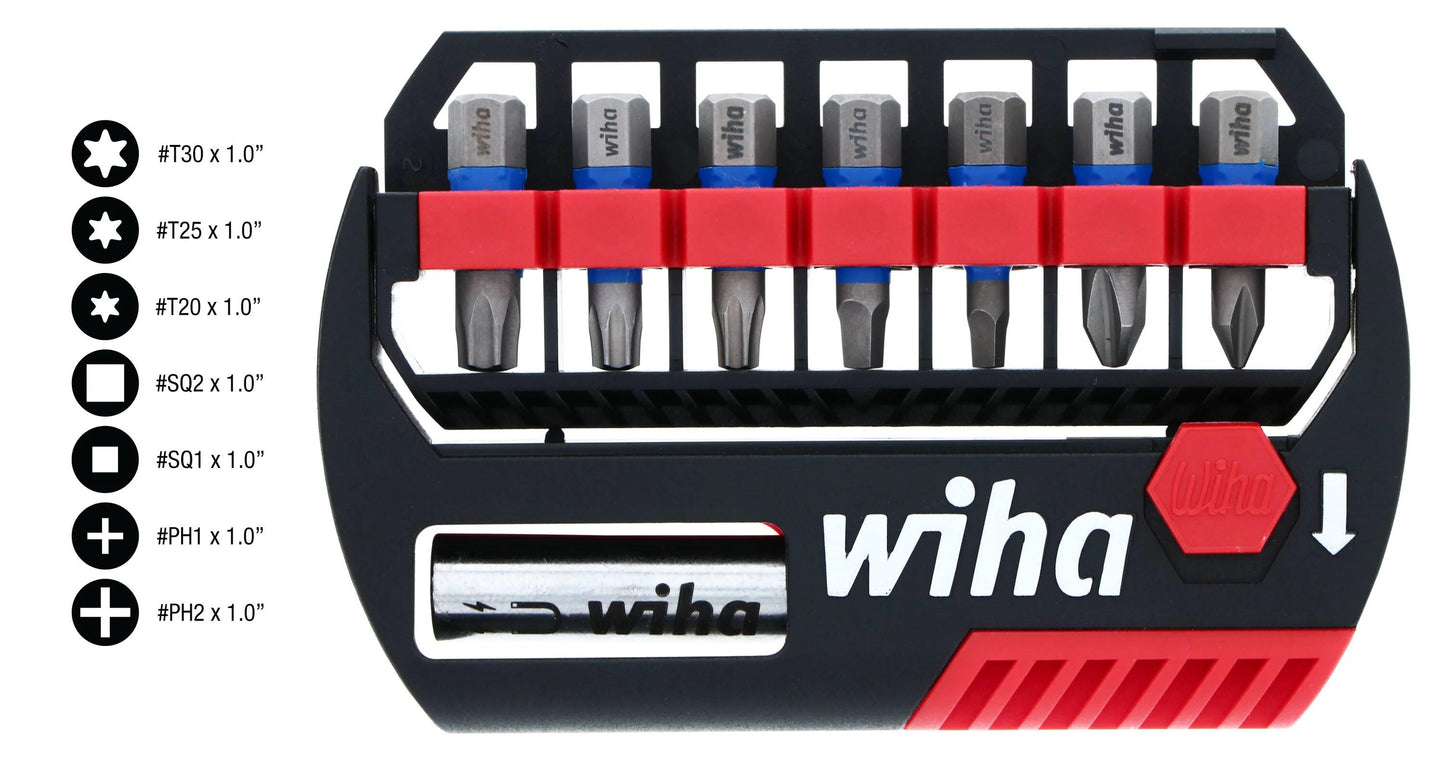 Wiha Terminator Blue x 1-in Phillips/Square/Torx Impact Driver Bit (8-Piece)