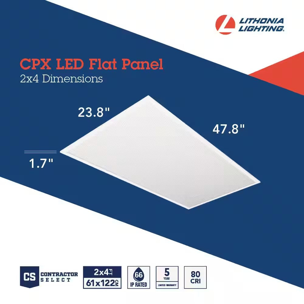 Contractor Select CPX A12 Lens 2 ft. x 4 ft. 4000 Lumens Integrated LED Panel Light, 4000K
