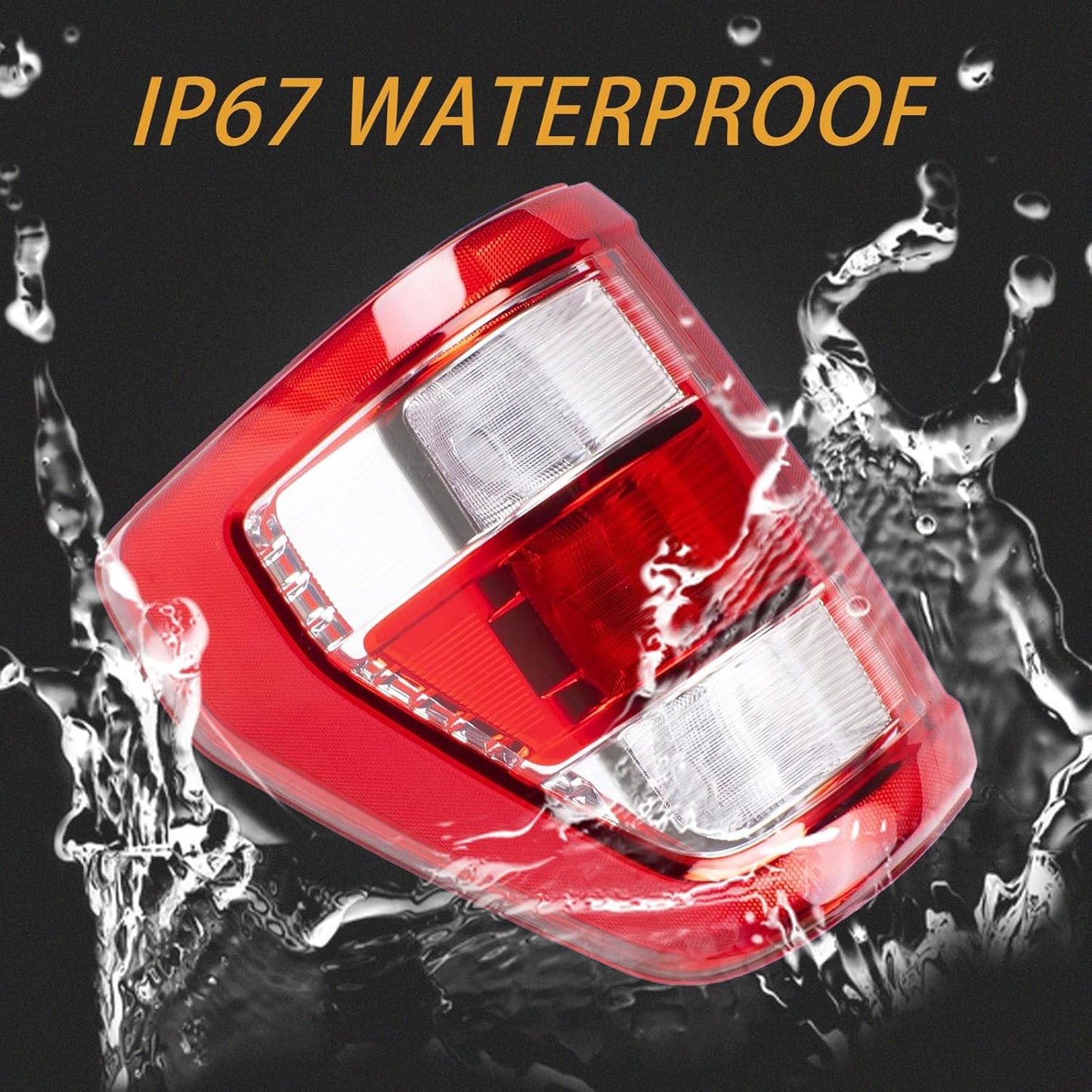 Tail Light Assembly Compatible With 2021-2024 Ford F150 XL Driver and Passenger Side Rear Brake Lamps Rear Brake Lamps Halogen With Bulbs and Harness Included