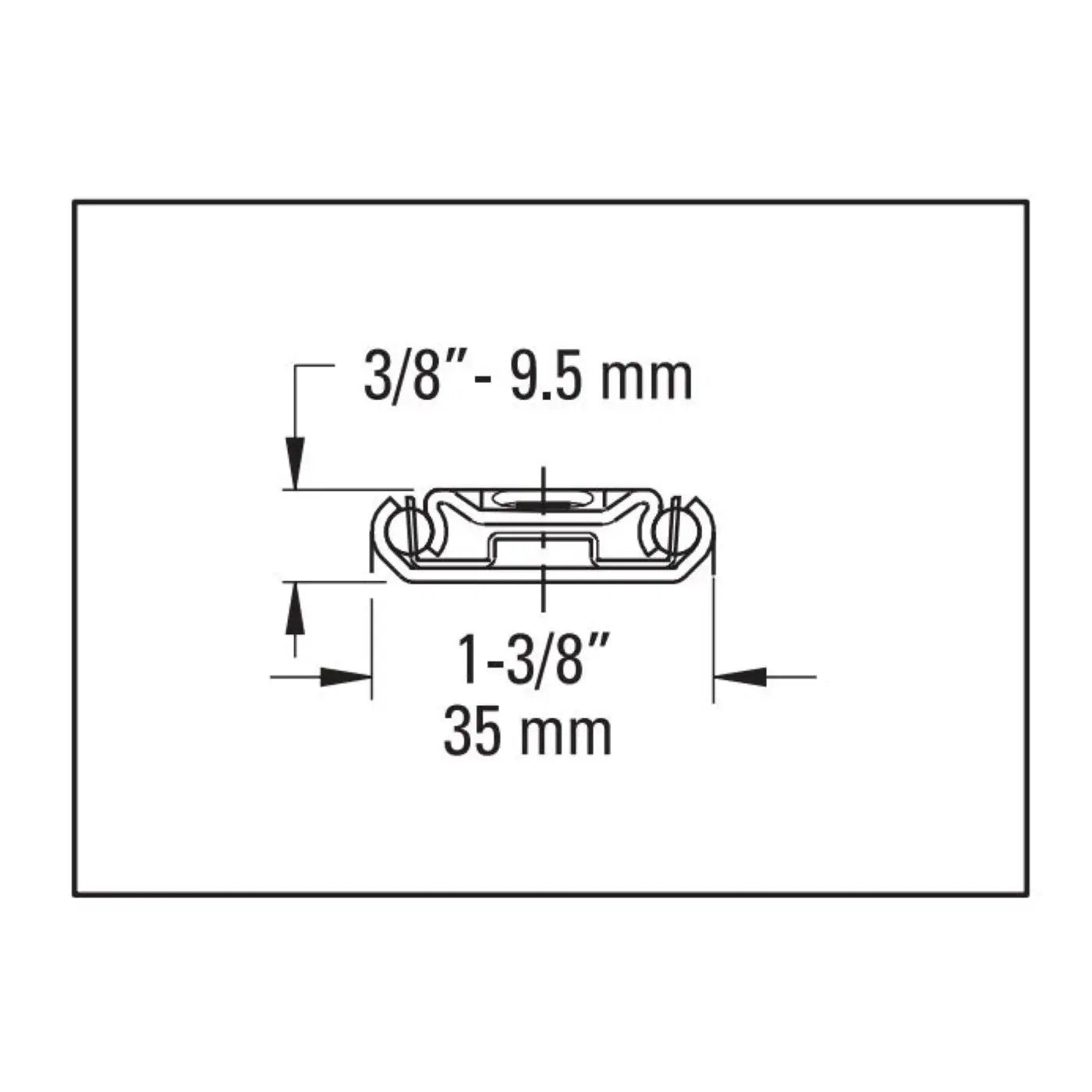 Richelieu 21.65-in Center Mount 35-lb Load Capacity Silver Drawer Slide (1-Piece)
