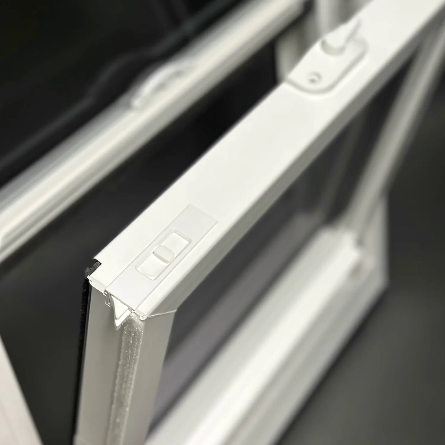United Window & Door PRO Series 35-1/2-in x 59-1/2-in Black Exterior White Interior Vinyl New Construction Double Hung Window Low-e Argon Double Pane Glass with Grids (Full Screen Included)