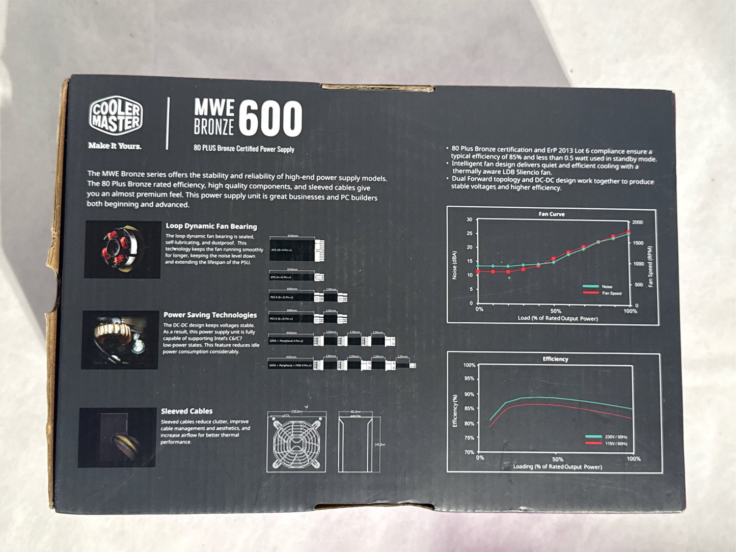 Cooler Master Mwe Bronze 600 - Power Supply - 600 Watt