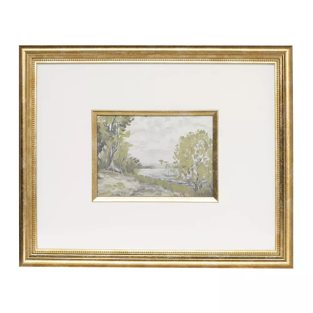 Belle Maison Landscape Art Under Glass