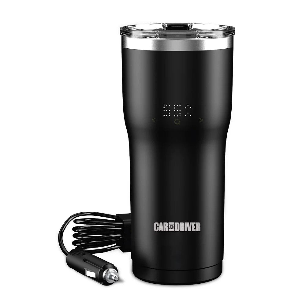 Car and Driver Heated Travel Mug, Black
