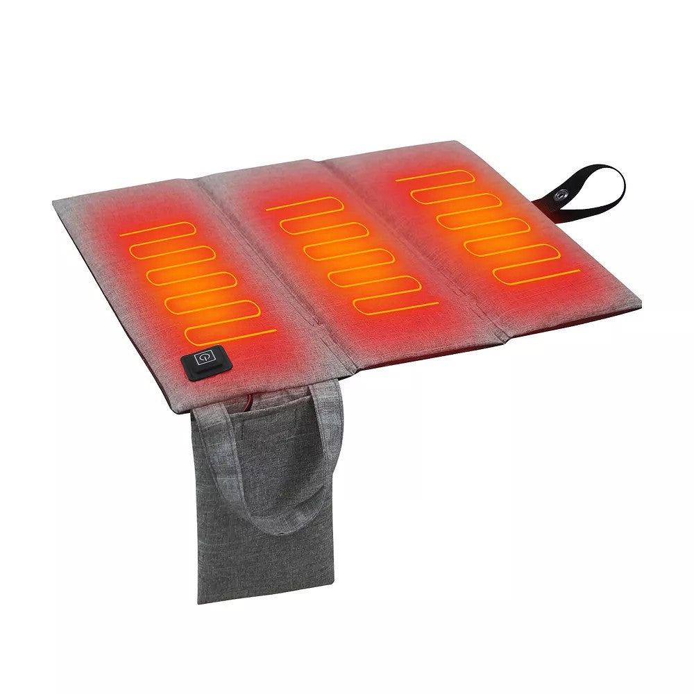 ChargeWorx Heated Seat Pad with Adjustable Temperature Settings, Black