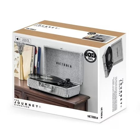 Victrola Journey+ Signature Bluetooth Suitcase Record Player- Grey