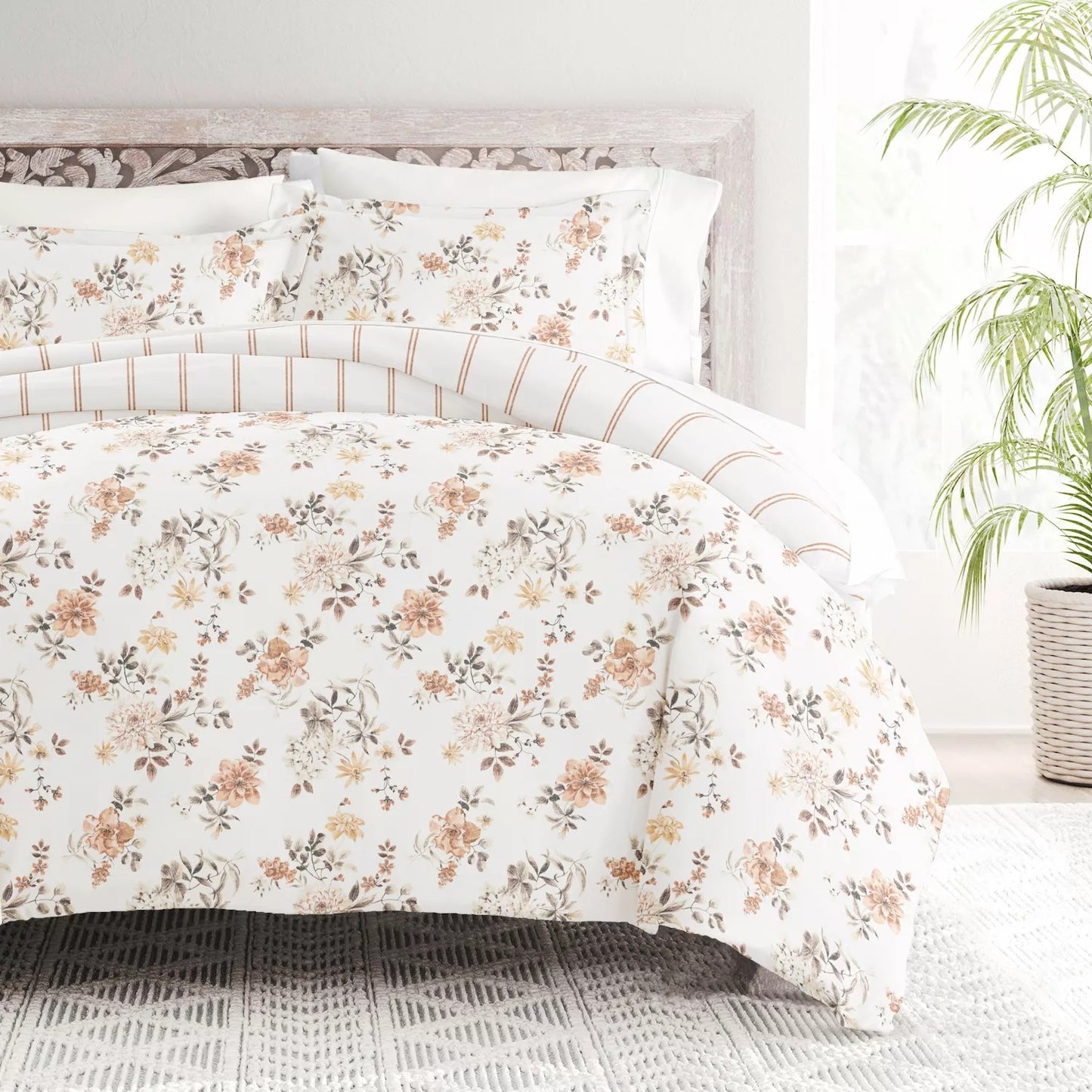 Home Collection Ultra Soft Reversible Patterned Duvet Cover Set