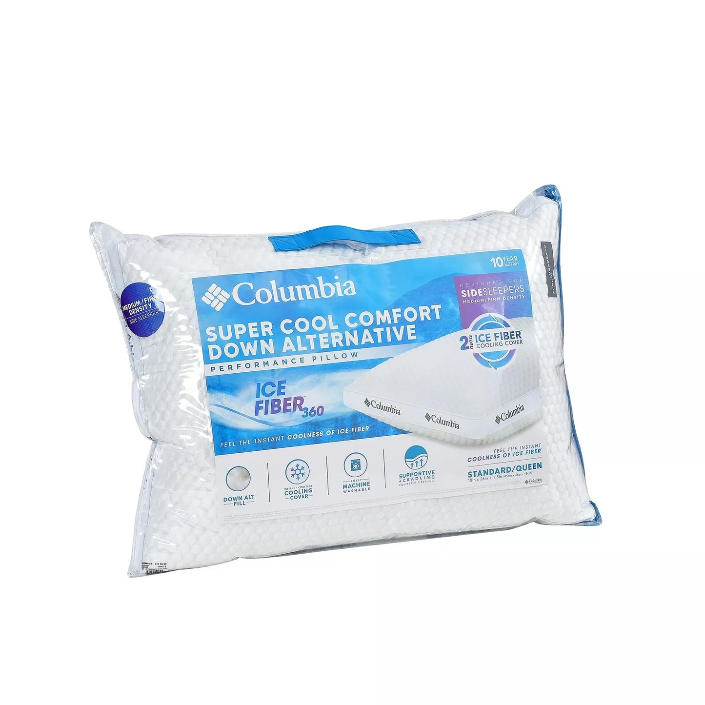 Columbia Ice Fiber Side Sleeper Down-Alternative Pillow