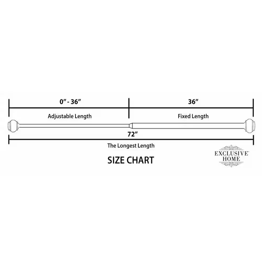 66 in. to 120 in. Topper Adjustable Length 1 in. Dia. Single Curtain Rod Kit in Gunmetal