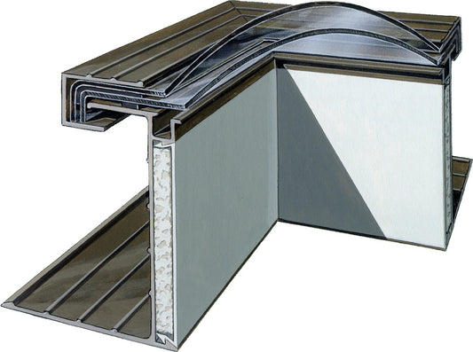 Sun-Tek 22-1/2-in x 22-1/2-in Fixed Self-flashing Aluminum Skylight with Miami-Dade Glass