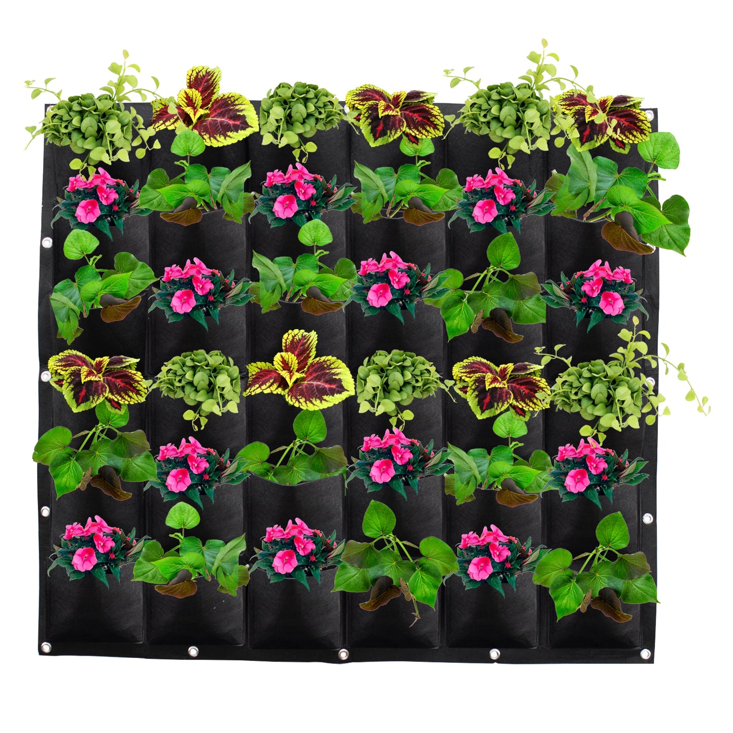 Style Selections Square 36-in W x 36-in H Black Fabric Contemporary/Modern Outdoor Wall Planter