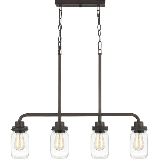 Quoizel Jana 4-Light Matte Black Transitional Chandelier