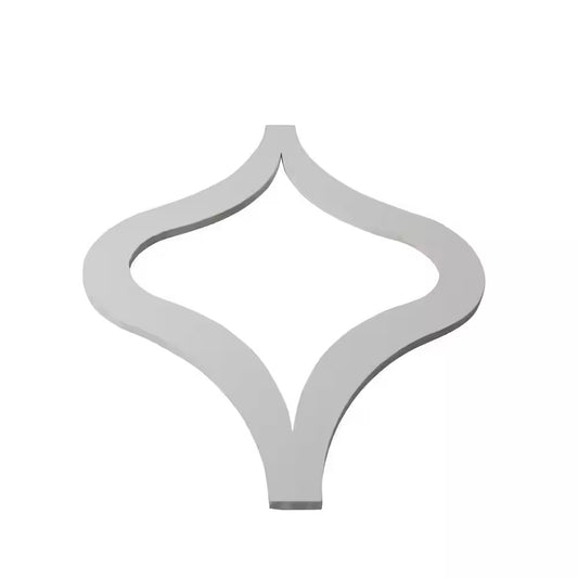 Tear Drop 15 in. x 0.25 in. x 22.50 in. White Polyurethane Accent Wall Moulding