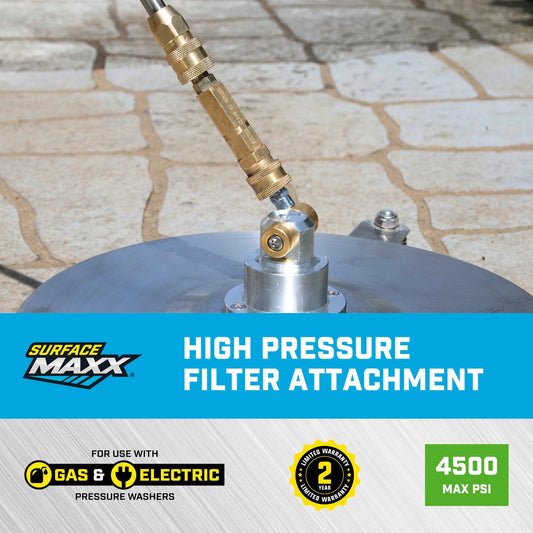 SurfaceMaxx up to 4500 PSI 1/4-in Brass Gas and Electric Pressure Washers Filter Quick Connect
