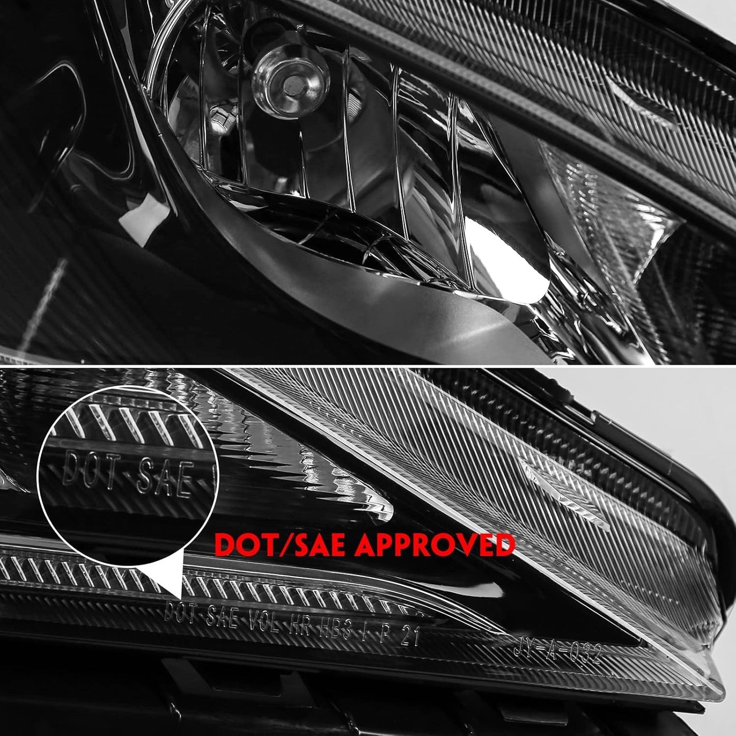 FIONE Headlights Assembly Halogen Projector Headlamp Left Driver Side For Chrysler Pacifica