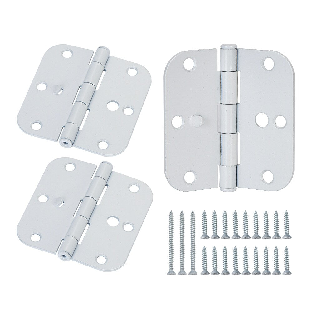 RELIABILT 3-1/2-in H x 5/8-in Radius White Security Interior Door Hinge (3-Pack)