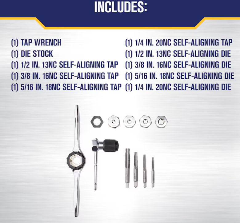 IRWIN 12-Piece SAE Tap and Die Set