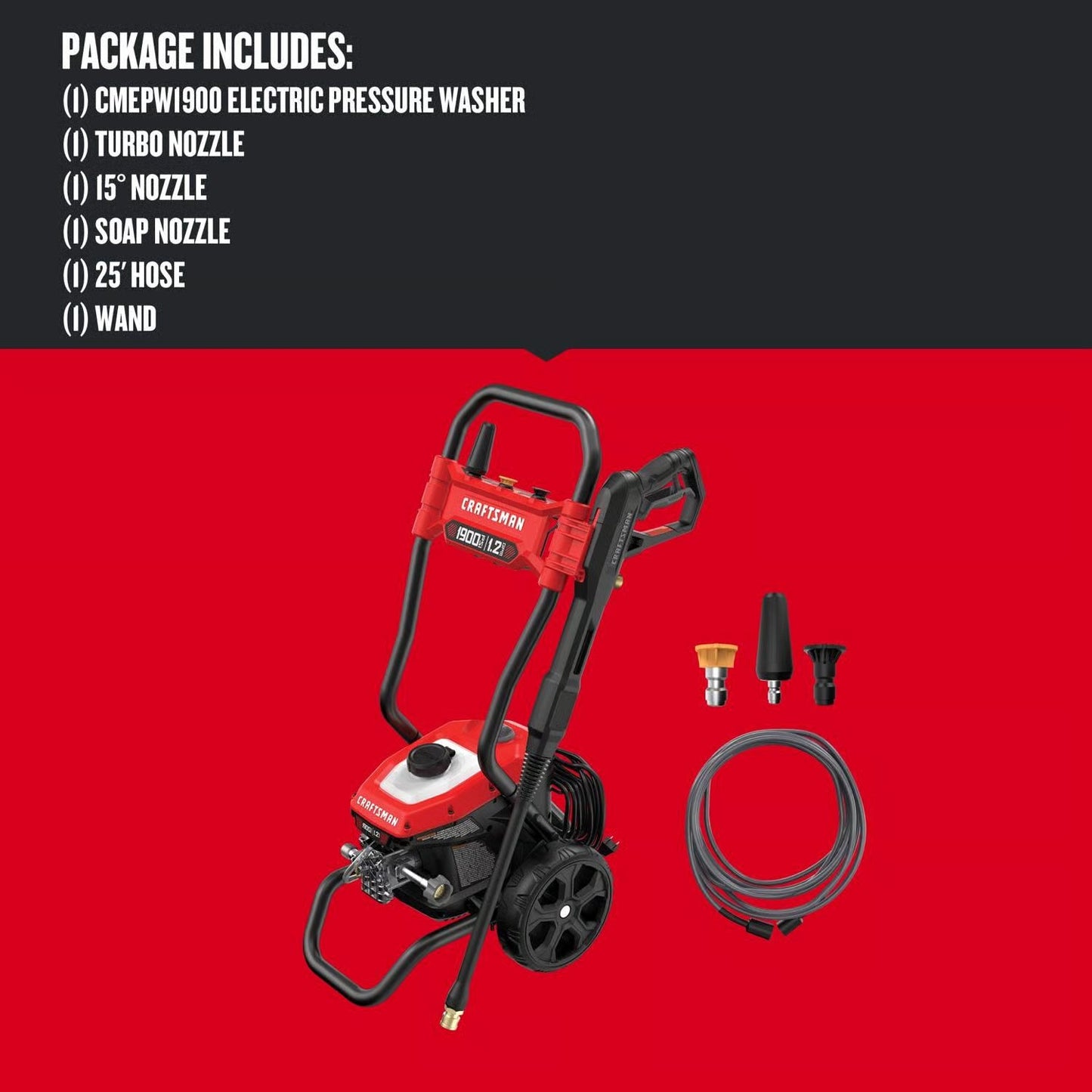 Craftsman 1900 psi Electric 1.2 gpm Pressure Washer