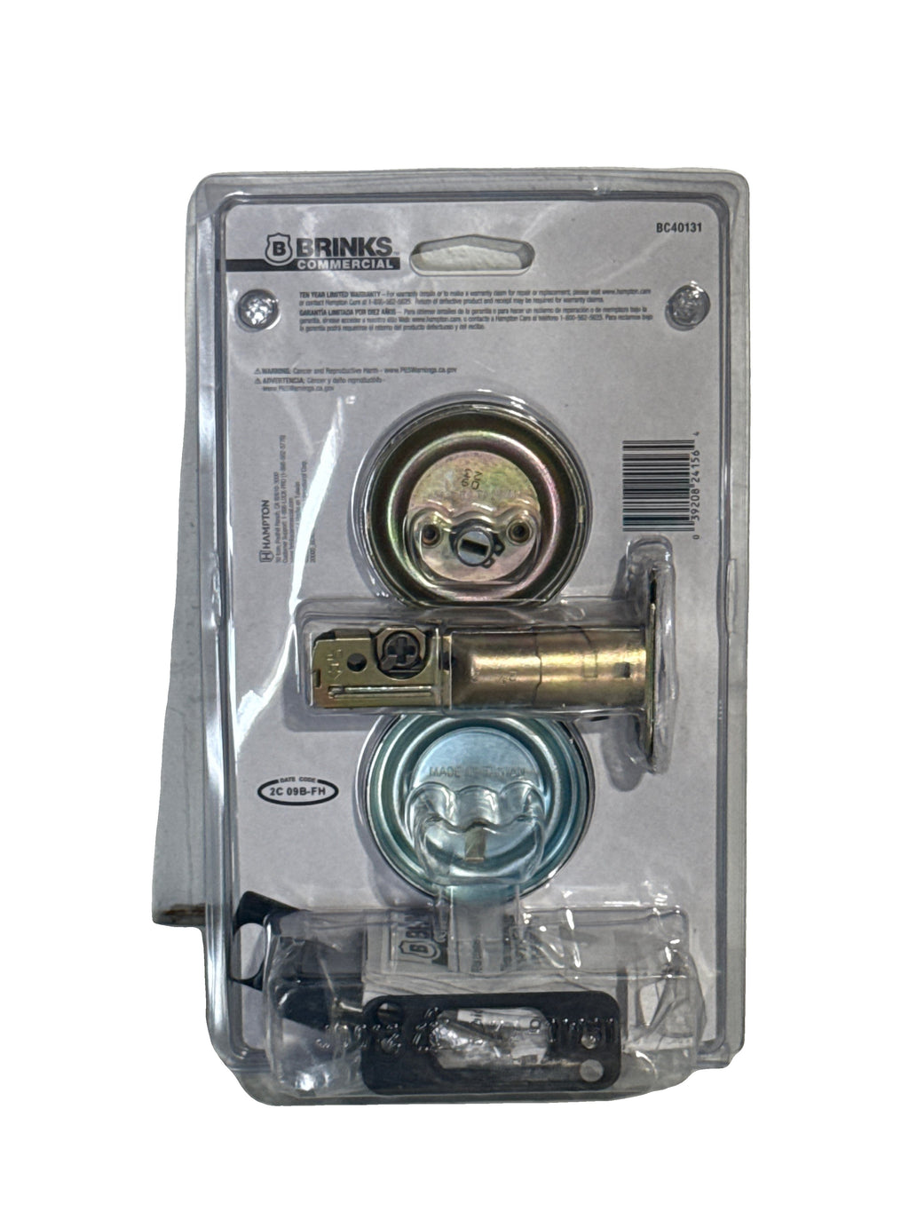 BRINKS  Industrial Duty Commercial Satin Chrome Single Sided Deadbolt with Occupancy Indicator Deadbolt