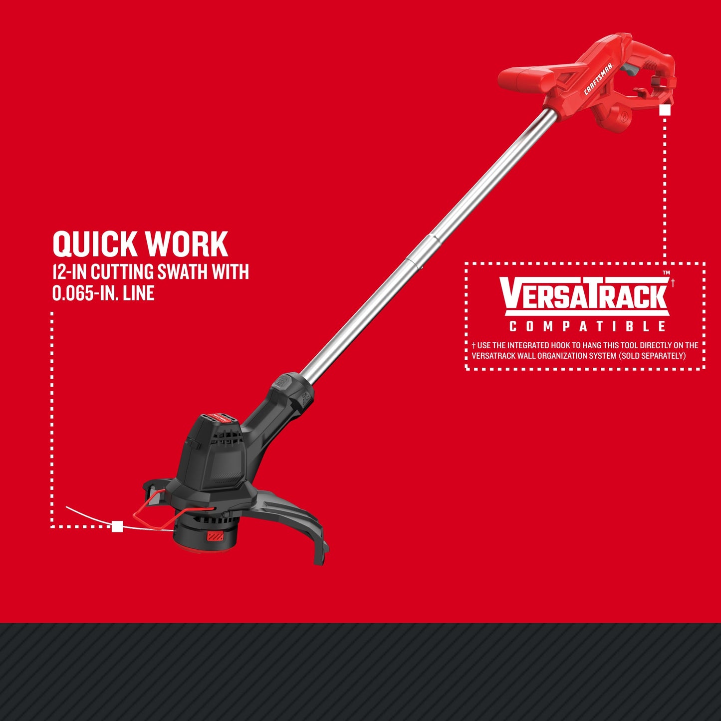 CRAFTSMAN 12-in Straight Shaft Corded Electric String Trimmer