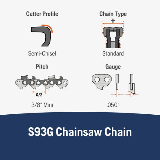 Husqvarna X-Cut S93G 52 Link Replacement Chainsaw Chain