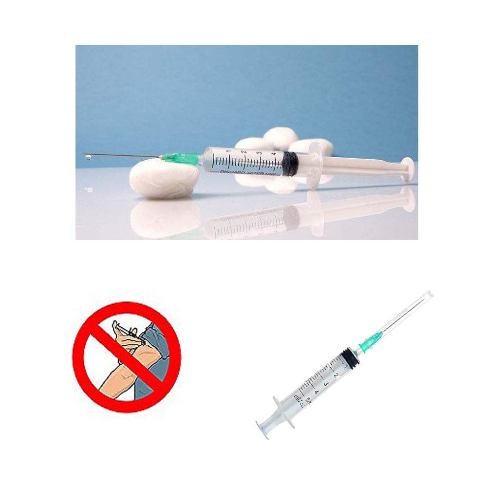 29 Pcs 5ml Syringes with 21G Needles and Caps, Disposable Plastic Syringe for Industrial Use
