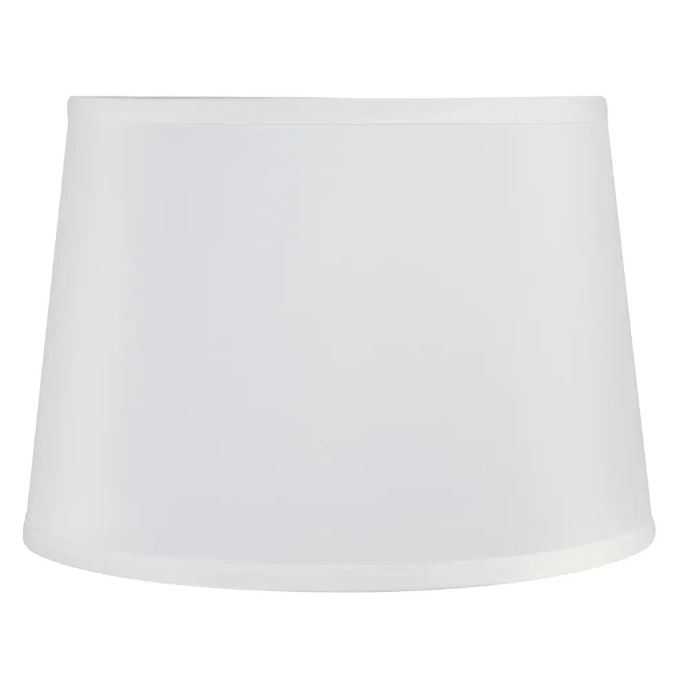 allen + roth 9-in x 13-in White Fabric Drum Lamp Shade
