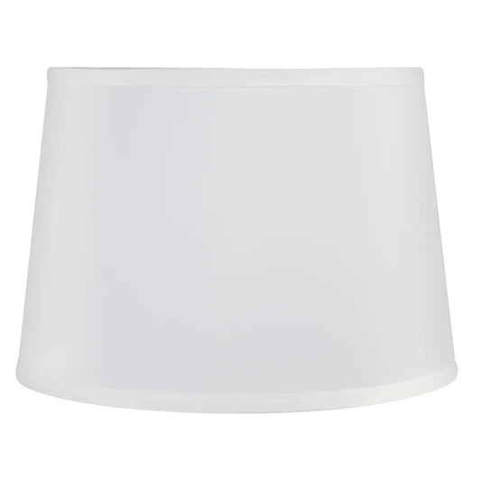 allen + roth 9-in x 13-in White Fabric Drum Lamp Shade