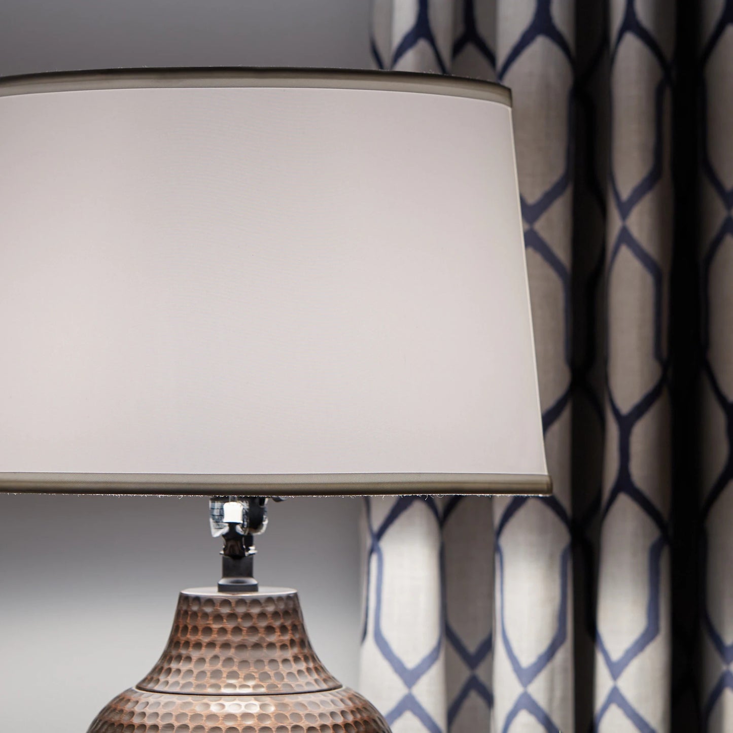 allen + roth 9-in x 13-in White Fabric Drum Lamp Shade
