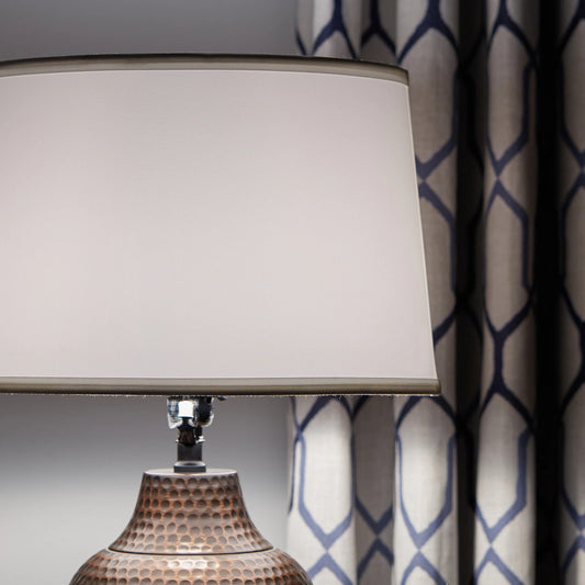 allen + roth 9-in x 13-in White Fabric Drum Lamp Shade