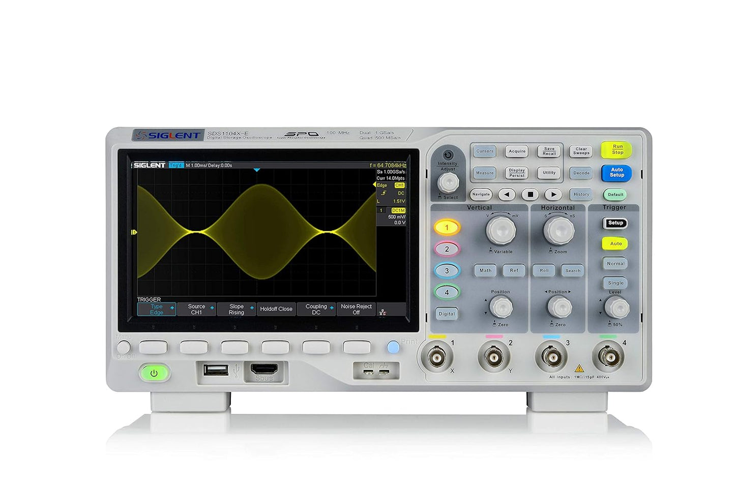 Siglent Technologies SDS1104X-E 100Mhz Digital Oscilloscope 4 Channels Standard Decoder