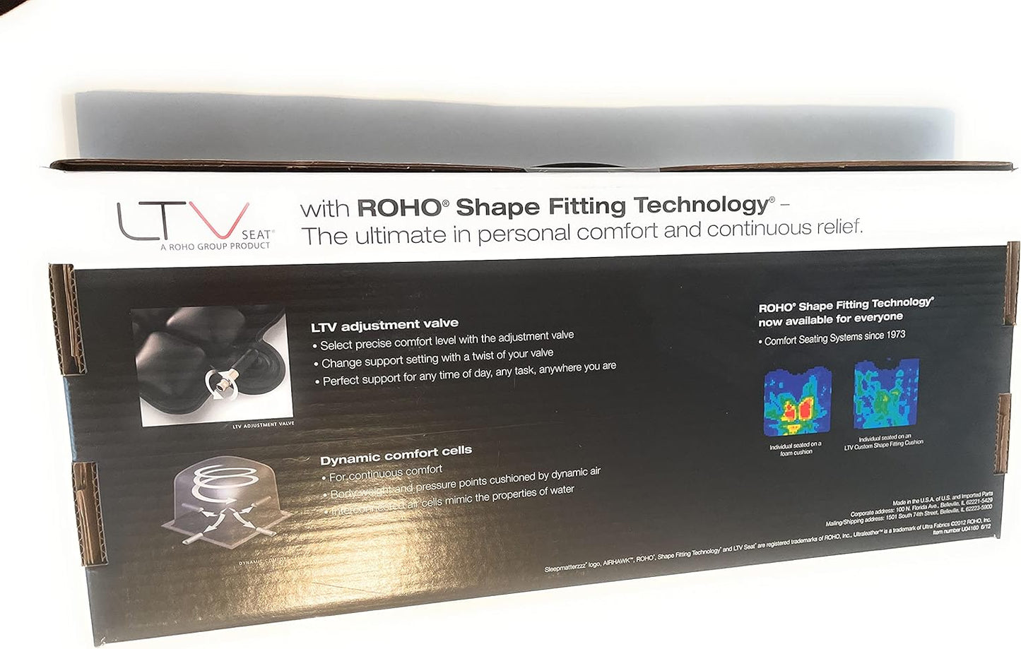 ROHO Roho LTV Seat Cushion with removable Charcoal Gray Fabric