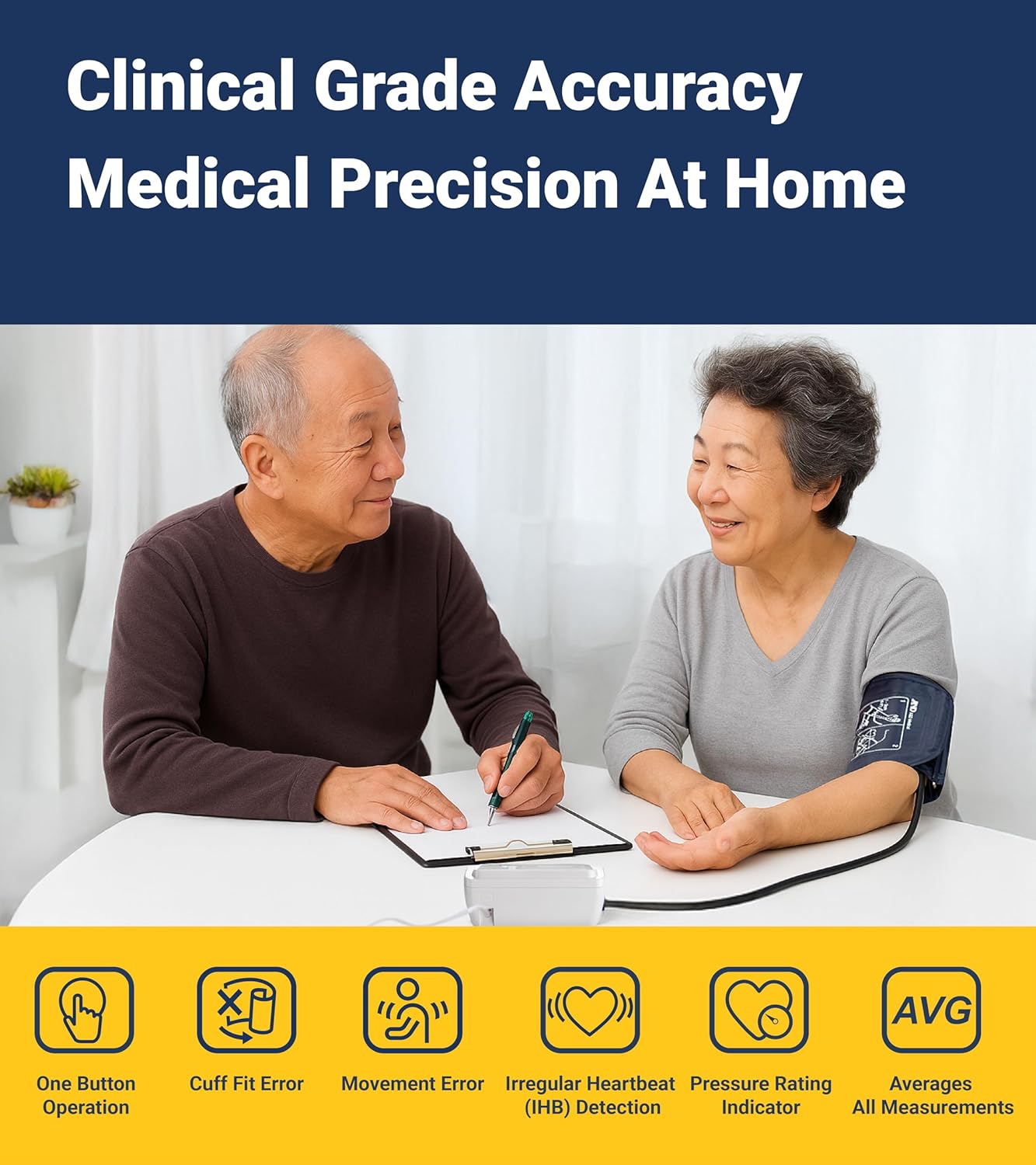 A&D Medical Multi-User Blood Pressure Monitor for Home Use UA-767FAC