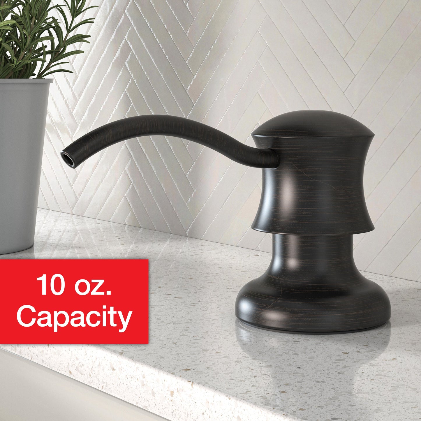 Keeney Oil Rubbed Bronze 10-oz Capacity Deck-mount Soap and Lotion Dispenser
