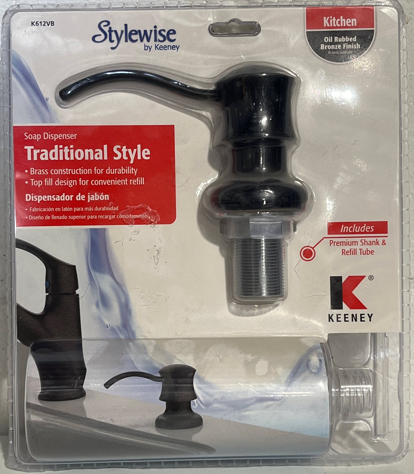 Keeney Oil Rubbed Bronze 10-oz Capacity Deck-mount Soap and Lotion Dispenser