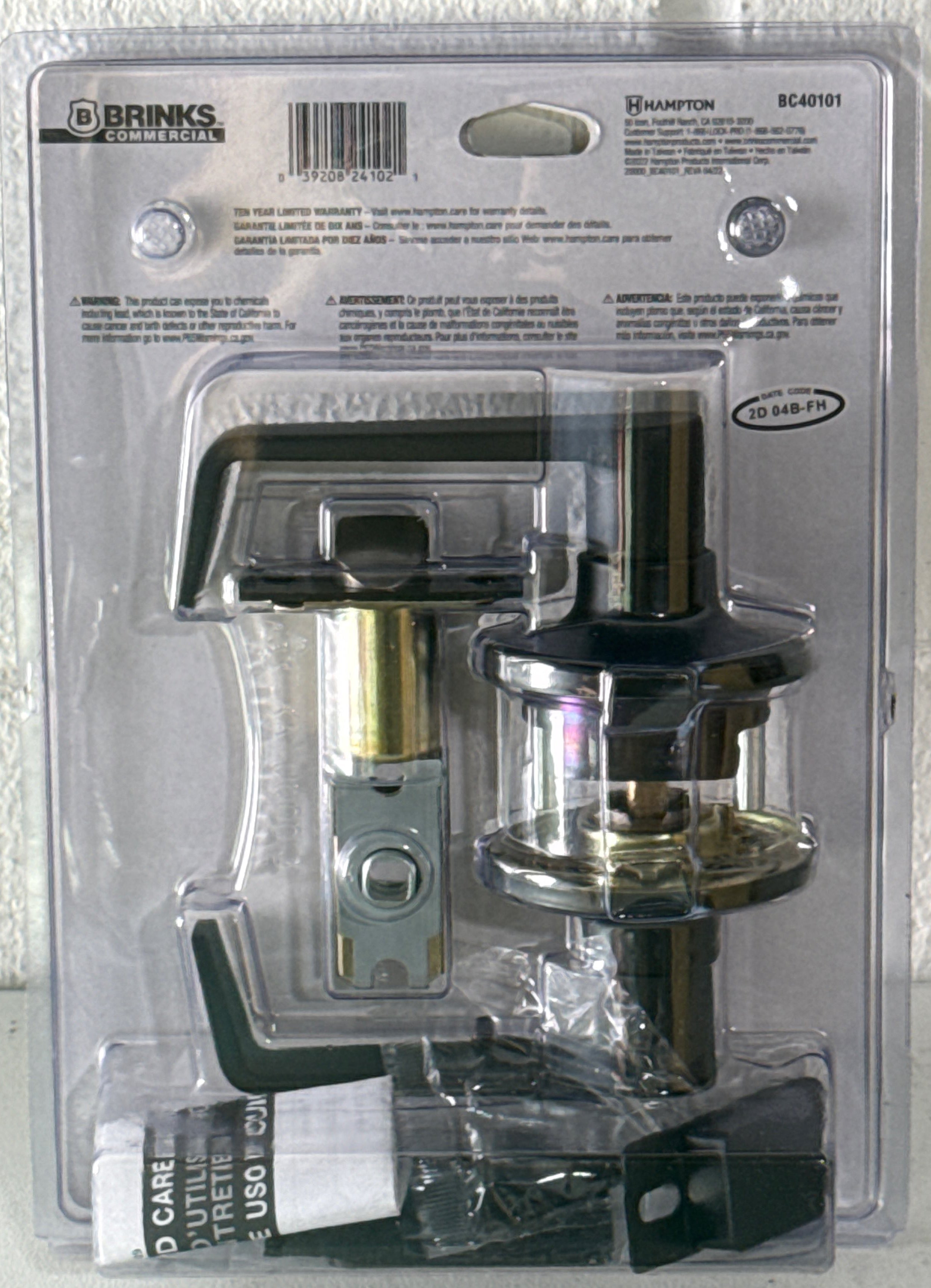 Brinks Commercial Matte Black Passage Lever: 2 in.