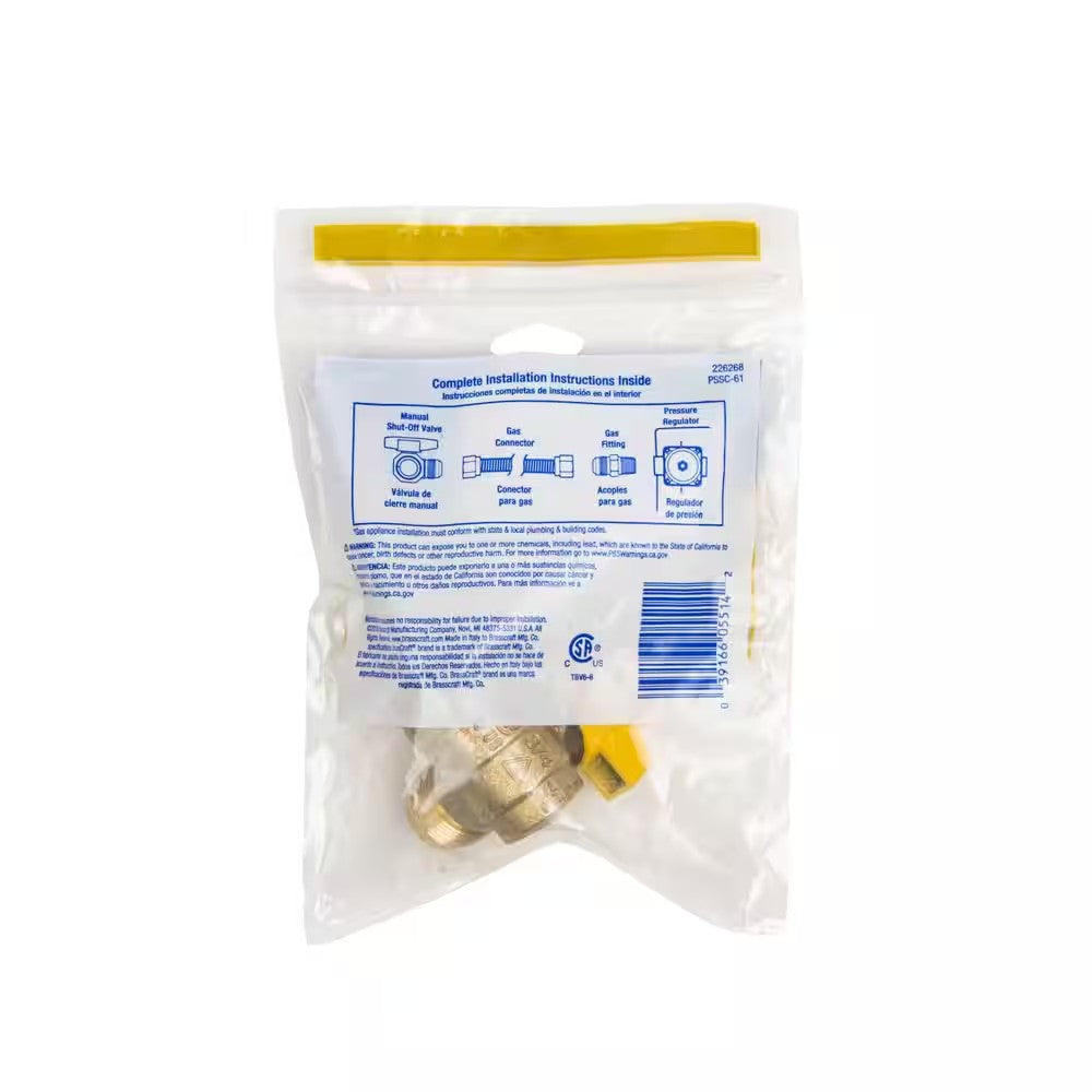 5/8 in. OD Flare (15/16-16 Thread) x 3/4 in. FIP Angle Gas Ball Valve