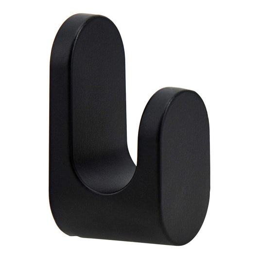 RELIABILT 1-Hook 1.5-in x 3.13-in H Black Decorative Wall Hook