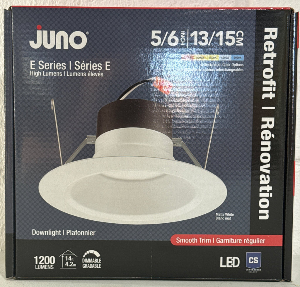 Juno Retrofit Smooth Trim Downlight - E Series 5/6 Inch