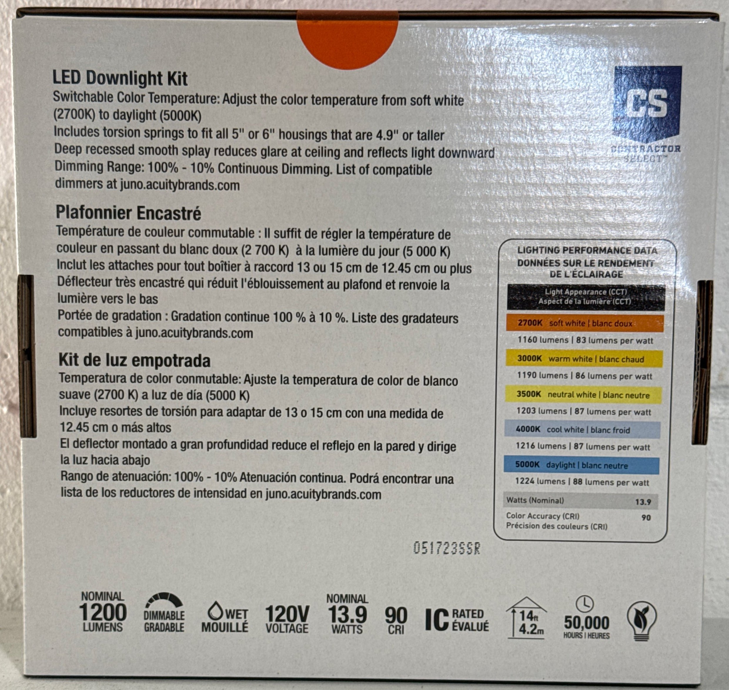 Juno Retrofit Smooth Trim Downlight - E Series 5/6 Inch