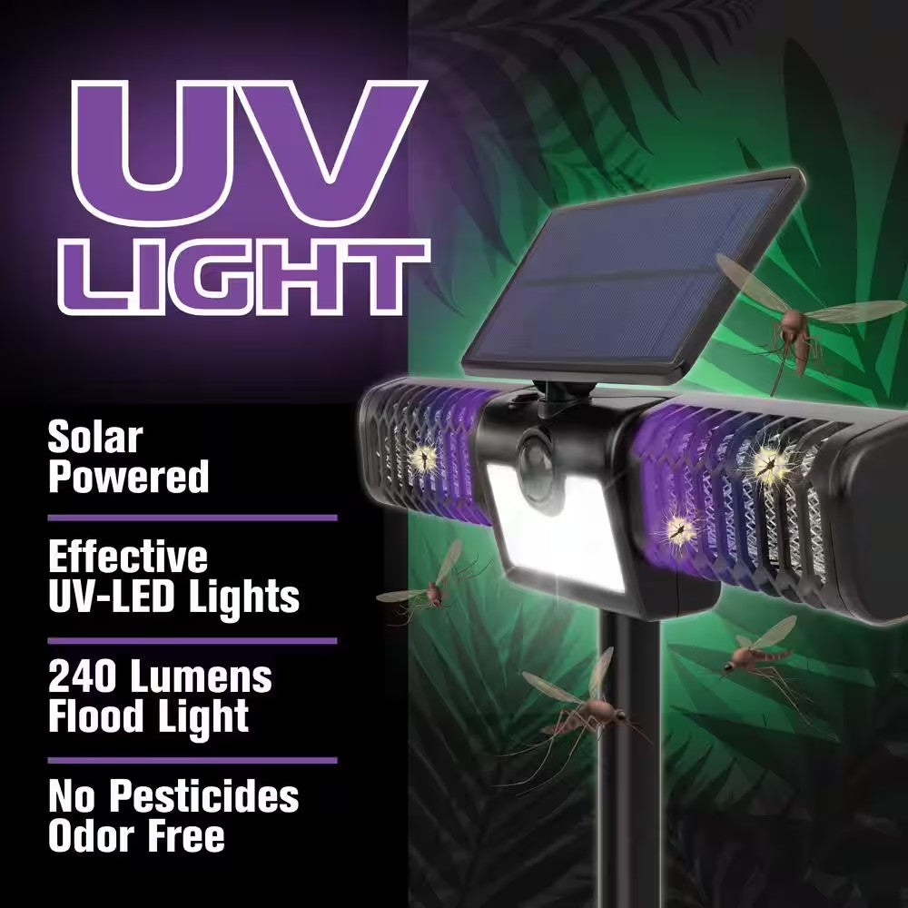 1200-Volt Solar Monster Zapper 2-in-1 Electric Flood Light Mosquito Zapper