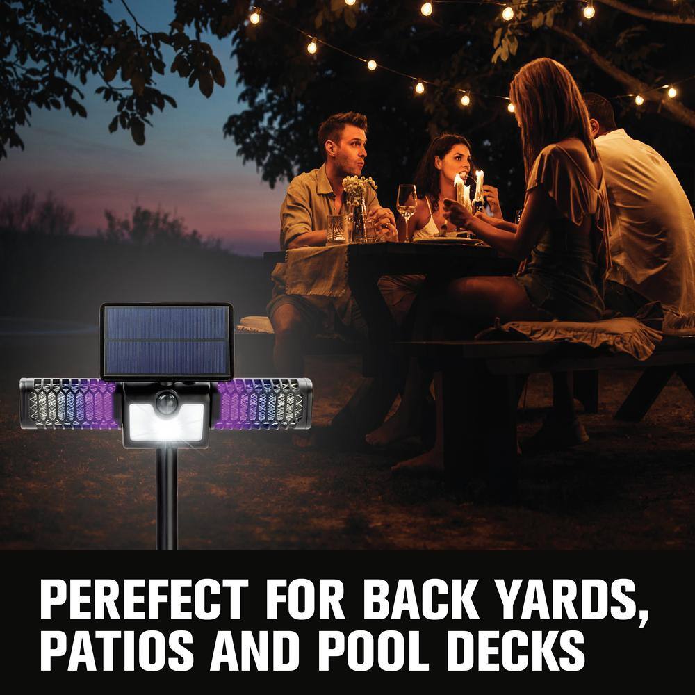 1200-Volt Solar Monster Zapper 2-in-1 Electric Flood Light Mosquito Zapper