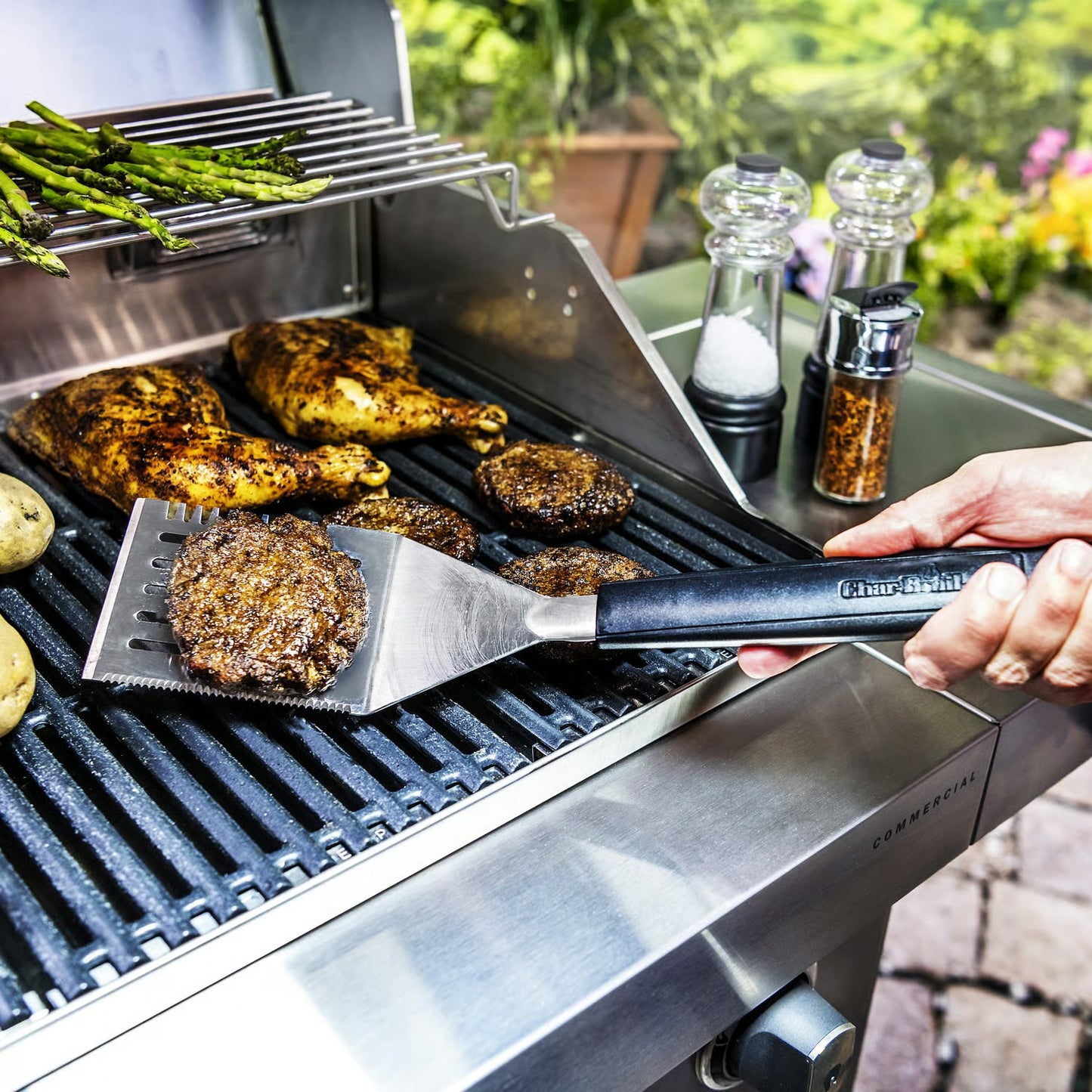 Char-Broil Aspire Stainless Steel Black/Silver Grill Spatula 1 pc