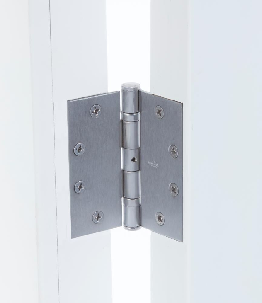 National Hardware 4-1/2-in H Satin Chrome Mortise Interior/Exterior Door Hinge