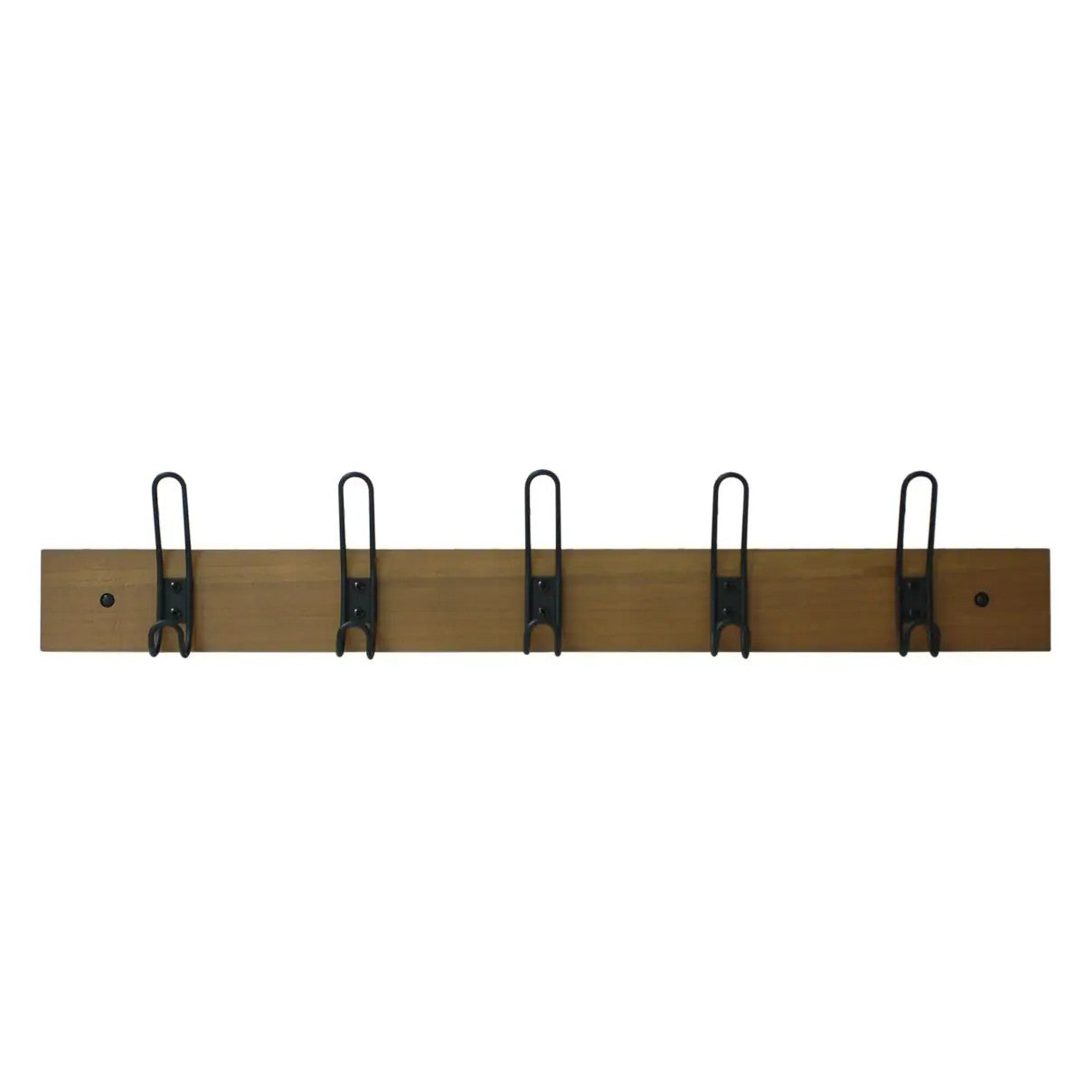 allen + roth 5-Hook 27.01-in x 2.76-in H Brown Decorative Wall Hook