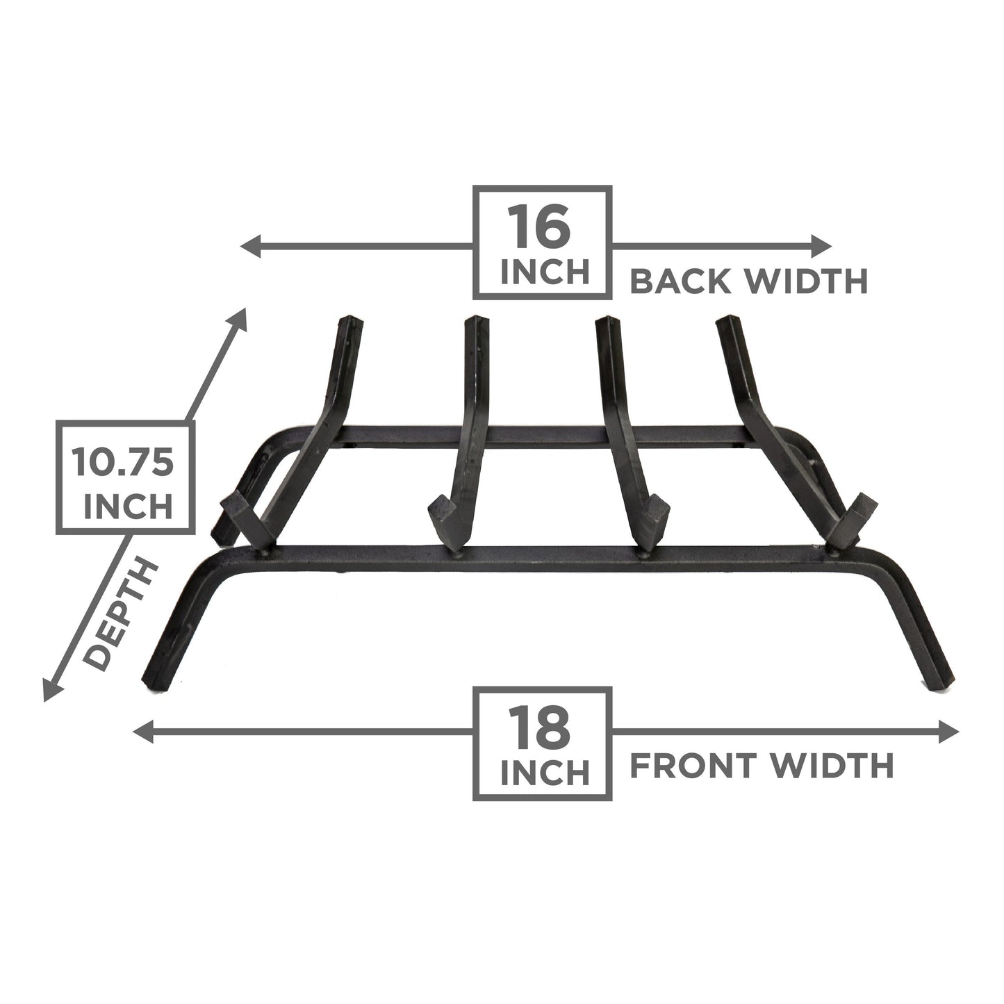 Style Selections 1/2-in Steel 16-in 4- Fireplace Grate